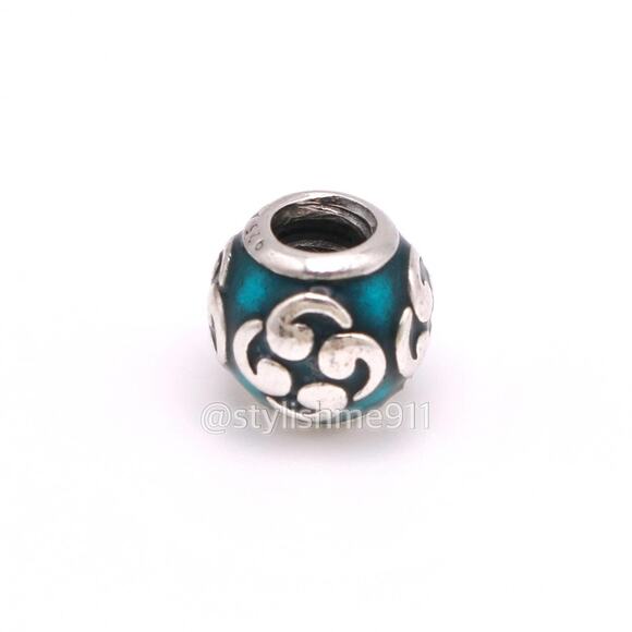 Authentic PANDORA Retired Turquoise Comma Charm - 790491EN08